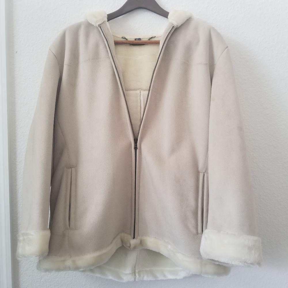 Fleet Street XL suede & fleece coat